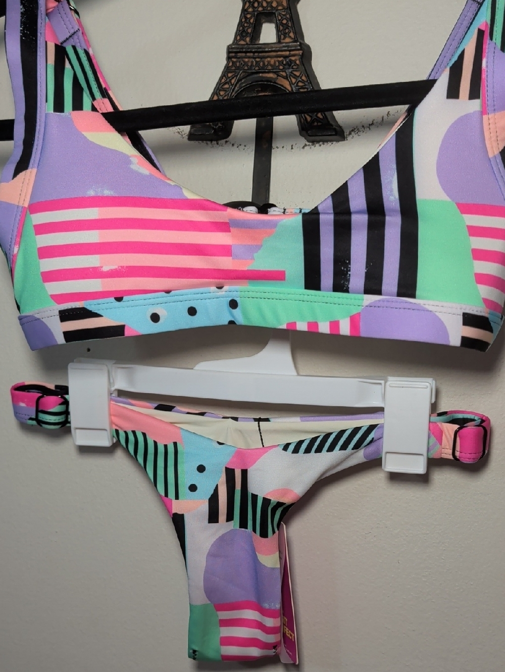 Oneone Bikini Set Marina Top Size L Elena Bottom S Pekin Print Beach Vacation